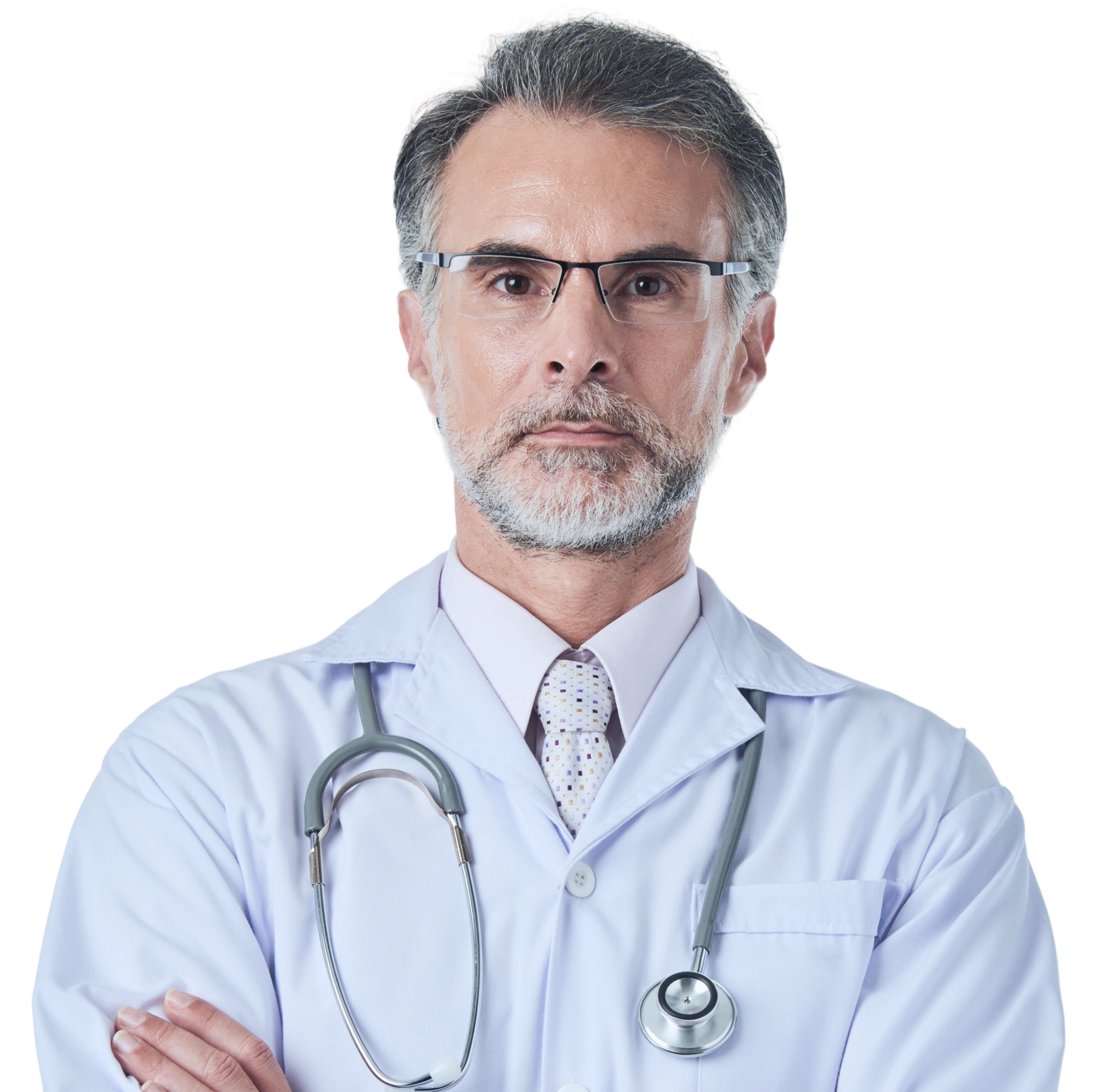 Médico apresentando soluções de saúde corporativa